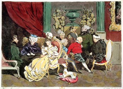 Le Faubourg Saint-Germain, inciso da Delpech, 1828 da Henri Bonaventure Monnier